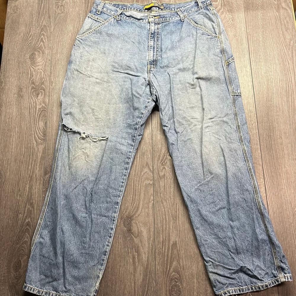 Vintage Levis SilverTab Carpenter Jeans Light Wash Distressed 38x30 Loose Fit